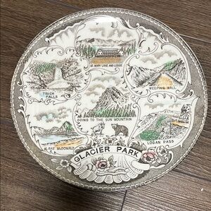 Glacier Park Souvenir Plate